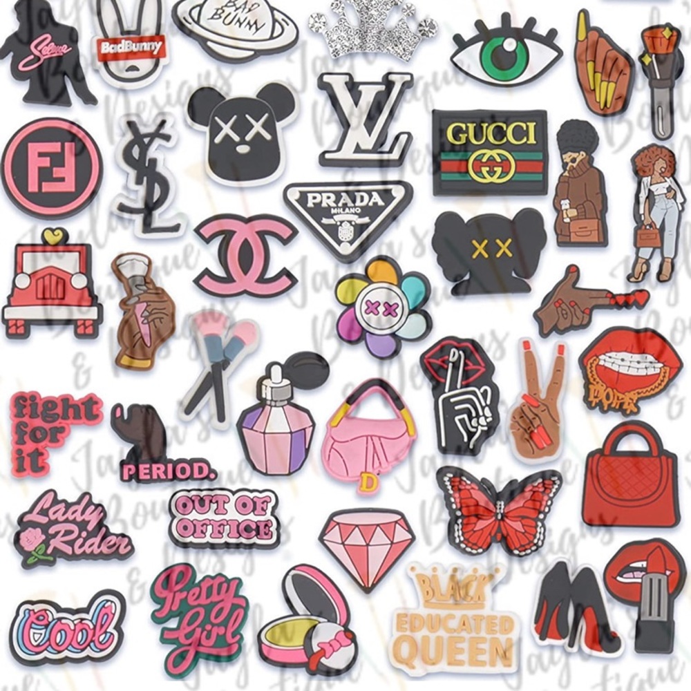 10 pc croc charm set-Assorted